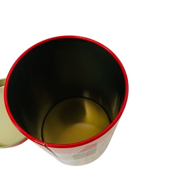 Vintage Holiday Ornament Empty Can Tin Canister 5" x 3 1/3" Festive - Picture 6 of 8